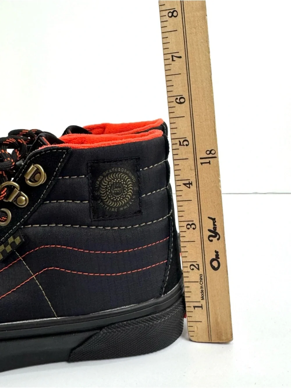 Vans Skate x Spitfire Sk8-Hi Reissue Black & Flame Lace Shoes Men’s Sz 6.5 NEW